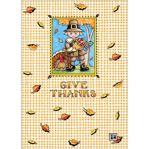 Mary Engelbreit Pilgrim Thanksgiving Card: Give Thanks