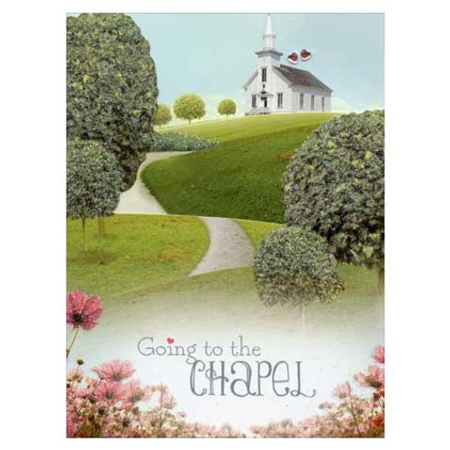 Chapel Die Cut 3D Wedding / Marriage Congratulations Card: Going to the chapel