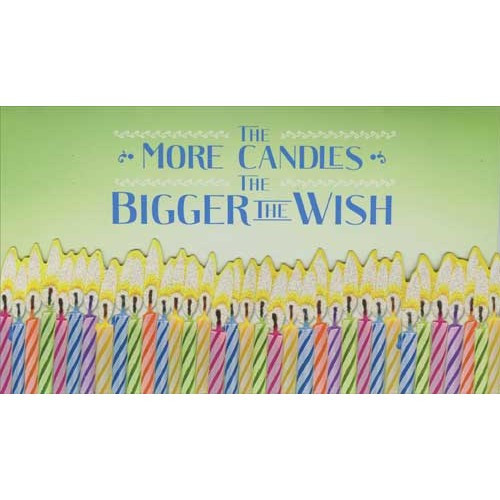 More Candles Die Cut 3D Birthday Card: The More Candles the Bigger the Wish