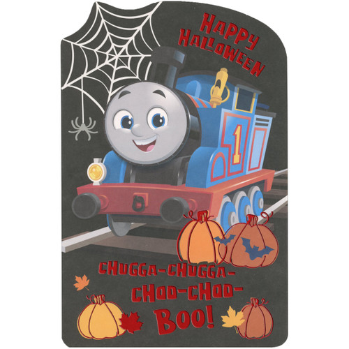 Thomas The Train Chugga Choo Boo Juvenile Halloween Card for Young Kid / Child: Happy Halloween - Chugga-Chugga-Choo-Choo-Boo!