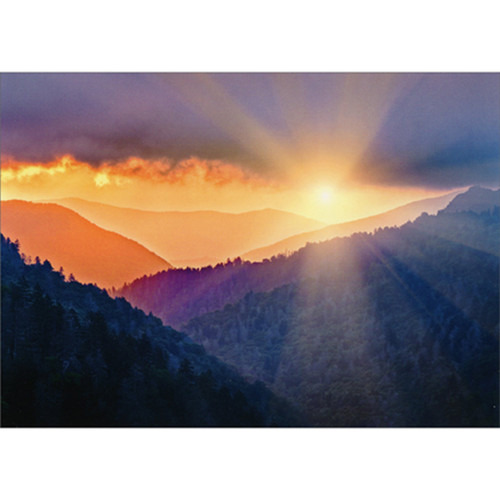 Mountain Sunrise Sympathy Card