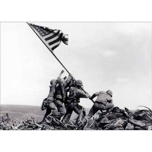 Raising the American Flag at Iwo Jima America Collection Blank Note Card