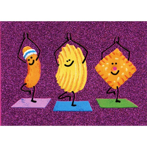 Yoga Snacks A*Press Friendship Card