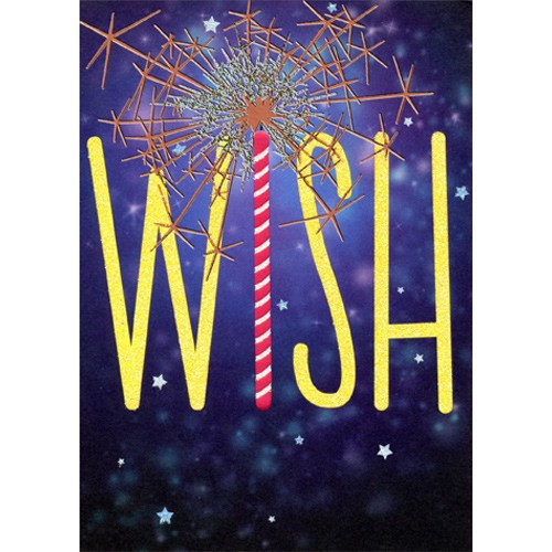 Wish A-Press Birthday Card: WISH