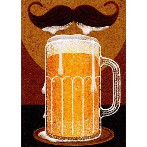 Mustache And Mug A-Press Father's Day Card