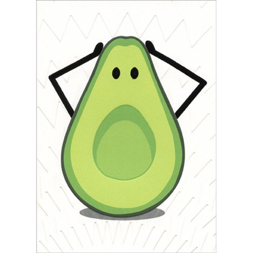 Avocado Surprise Funny / Humorous A-Press Birthday Card