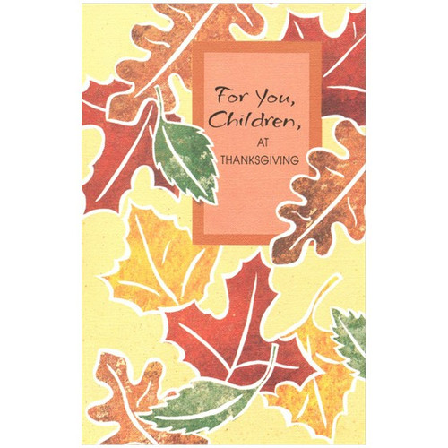 Colorful Leaves Thanksgiving Card: For You, Children, at Thanksgiving