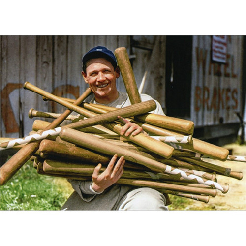 Harry Heilmann Juggles Baseball Bats America Collection Humorous : Funny Birthday Card for Man : Him