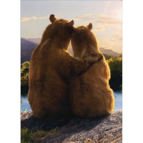 Bear Couple Overlooking River Birthday Card for Husband : Wife