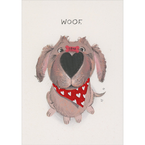I Woof You: Heart Shaped Box Containing Colorful Bones Valentine's