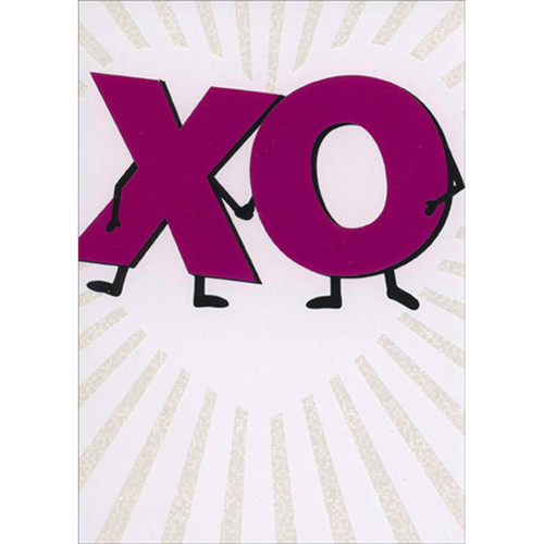 XO People Holding Hands A-Press Romantic / Love Card