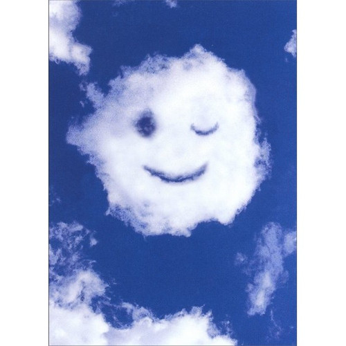Smiley Face Cloud Blank Note Card