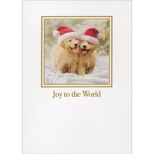 Weihnachtskarte 'Merry Christmas From The Dog' – Premium-Leinenkarton, 210 X 148 Mm, Mit Umschlag
