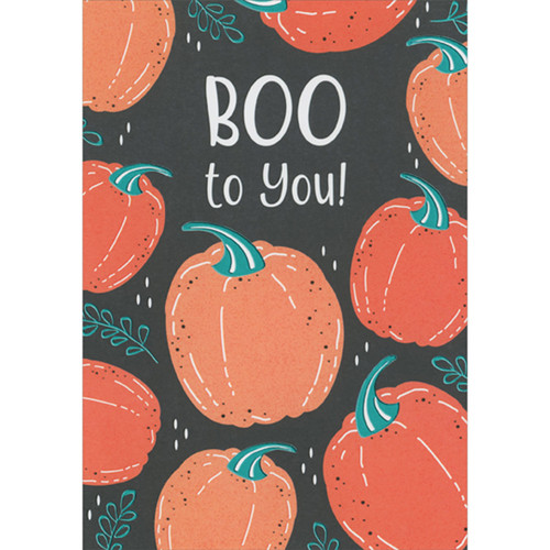 Boo to You: Many Pumpkins on Dark Background Halloween Gift Card Holder: BOO to You!