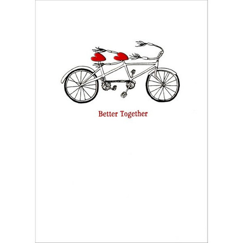Tandem Bike A*Press Wedding Anniversary Card: Better Together