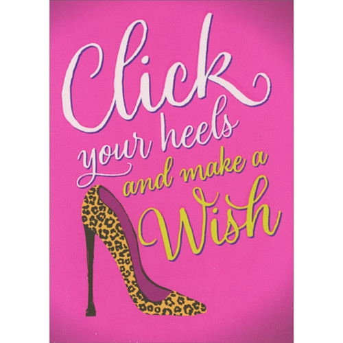 Stylized Shoe A*Press Birthday Card: Click your heels and make a wish