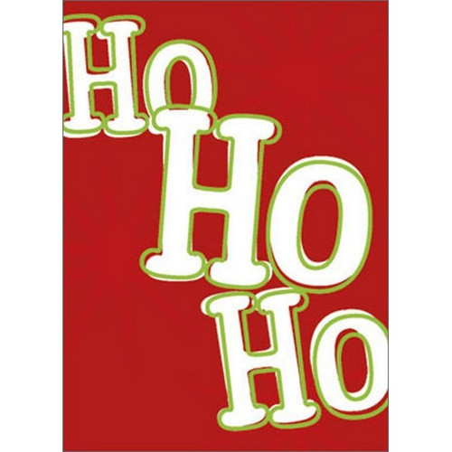 Ho Ho Ho A*Press Glitter and Foil Christmas Card: Ho Ho Ho