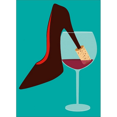 High Heel Cork APress Birthday Card