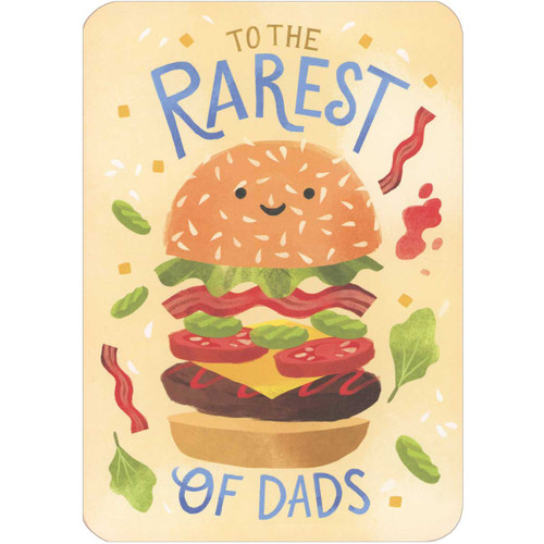 Cute Cheeseburger: Rarest of Dads Juvenile Father's Day Card from Kids: To the Rarest of Dads