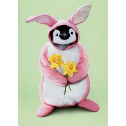 Penguin Bunny Easter Card