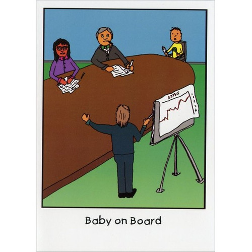 Baby on Board Funny / Humorous New Baby Congratulations Card: Baby on Board