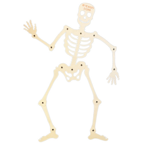 Hope It's a Scream: Posable Articulated Die Cut Skeleton Extra Large Unfoldable Halloween Card