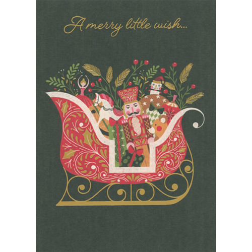 A Merrry Little Wish: Sleigh Full of Toys Christmas Card: A merry little wish…