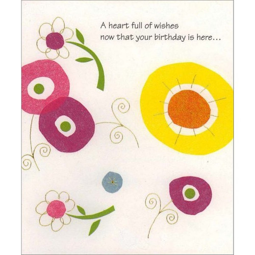 Heart Full of Wishes Birthday Card: A heart full of wishes now that your birthday is here…
