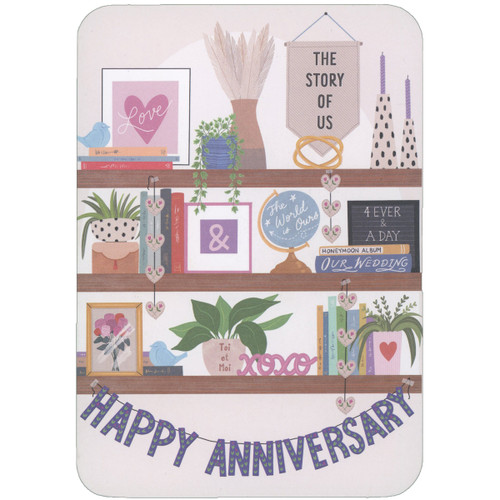 The Story of Us: Shelves of Relationship Memoirs Our Anniversary Card: Happy Anniversary