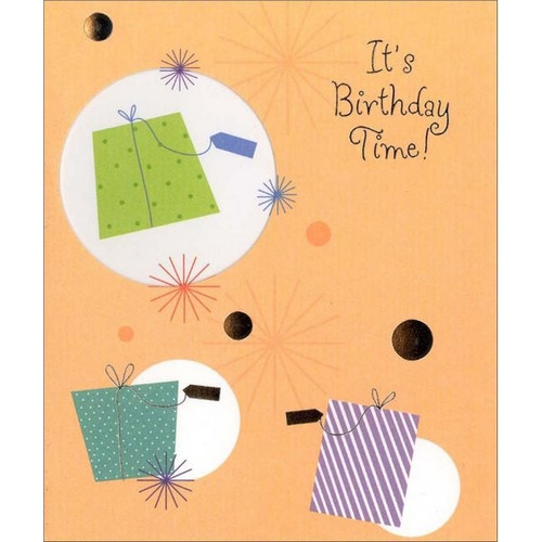 Gifts & Tags Birthday Card: It's Birthday Time!