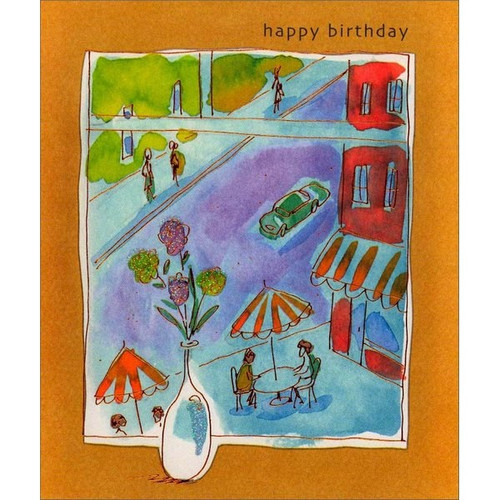 City Café Birthday Card: happy birthday