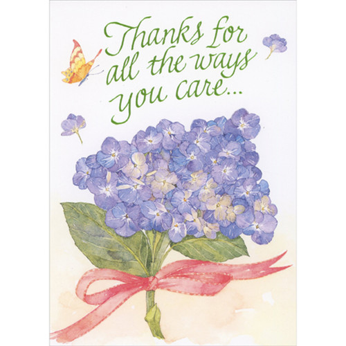 Thanks for All the Ways You Care: Purple Bouquet Mother's Day Card: Thanks for all the ways you care…
