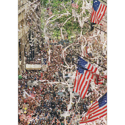 Canyon of Heroes: Ticker Tape Parade in New York City Vintage Photo Birthday Card
