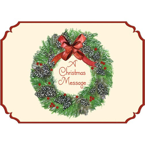 Wreath: A Christmas Message Die Cut Box of 18 Christmas Cards: A Christmas Message