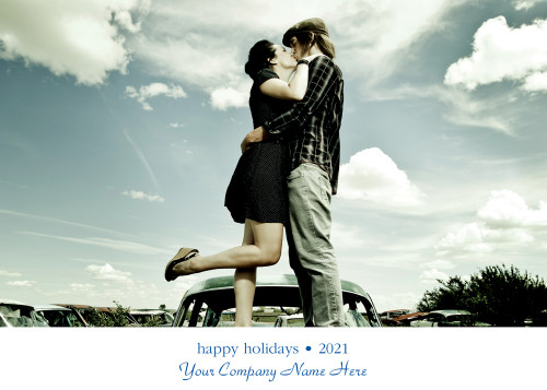 Happy Holidays 2025 Box of 25 Custom Verse Holiday Photo Cards: happy holidays - 2025