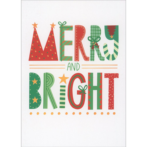 Christmas Card: Merry and Bright - Festive Font: Merry & Bright
