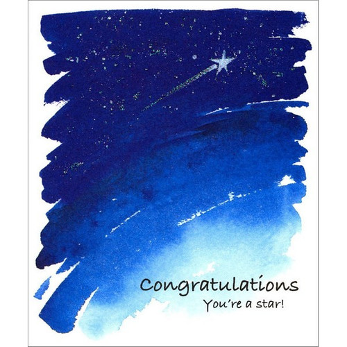 Shooting Star Congratulations Card: Congratulations You're a Star!