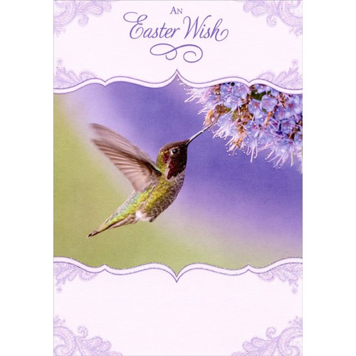 Hummingbird Easter Card: An Easter Wish