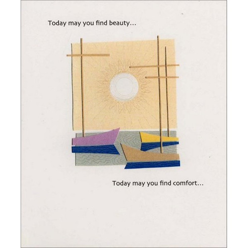 Calm Water Get Well Card: Today may you find beauty… Today may you find comfort…