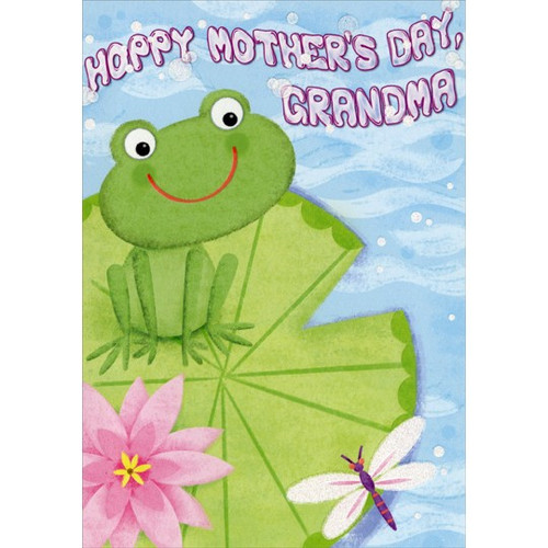 Frog on Lily Pad: Grandma Mother's Day Card: Happy Mother's Day, Grandma