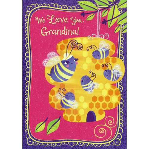 Smiling Bees: Grandma Mother's Day Card: We Love You, Grandma!