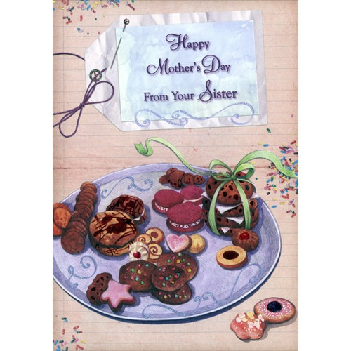 Cookie Tray: Sister Mother's Day Card: Happy Mother's Day From Your Sister