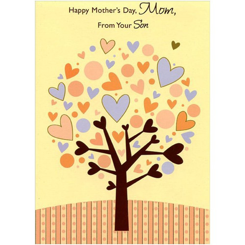 Heart Tree: Mom Mother's Day Card: Happy Mother's Day, Mom, From Your Son