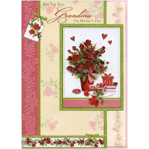 Die Cut Overlapping Frames: Grandma Mother's Day Card: Just For You, Grandma on Mother's Day
