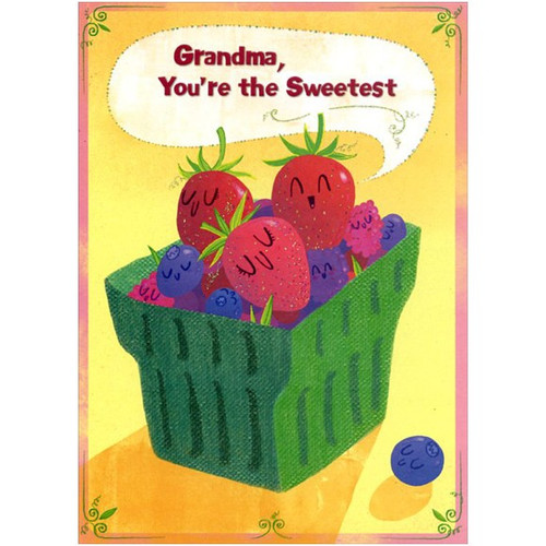 Sweetest Fruit Cup: Grandma Mother's Day Card: Grandma, You're the Sweetest