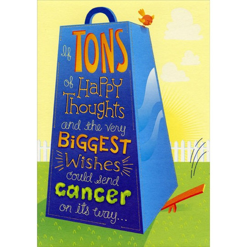 Tons of Happy Thoughts: Fight Pediatric Cancer Support Card: If tons of happy thoughts and the very biggest wishes could send cancer on its way…
