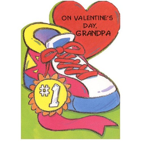 Sneaker with Award: Grandpa Valentine's Day Card: On Valentine's Day, Grandpa
