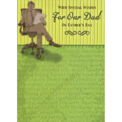 Man Sitting in Office Chair Father's Day Card for Our Dad: With Special Wishes for Our Dad on Father's Day