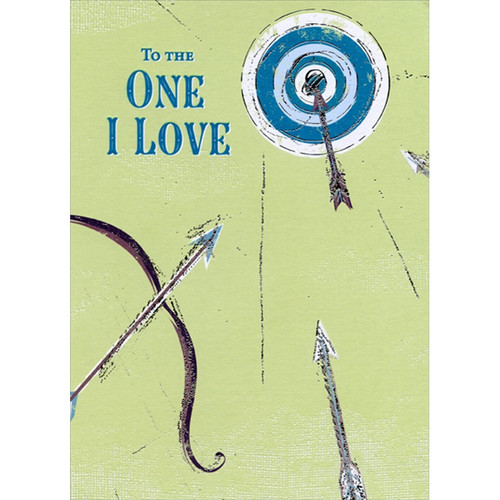 Silver Foil Arrow Bullseye: The One I Love Father's Day Card: To The One I Love