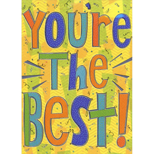 You're The Best Colorful Letters Father's Day Card: You're The Best!